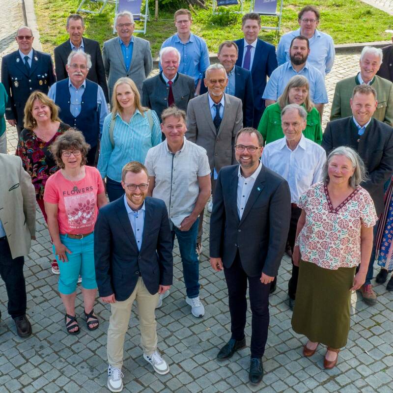 Gruppenfoto Stadtrat Drohne